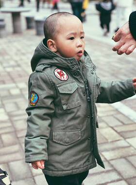 正品现货清仓处理美国 ALPHA 童装M-65 Noah诺亚风衣保暖外套