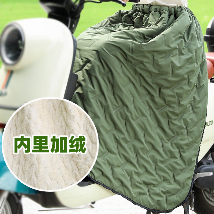 电动车挡风被冬季加绒加厚加大加宽半身裙挡腿防雨护腰保暖防风裙