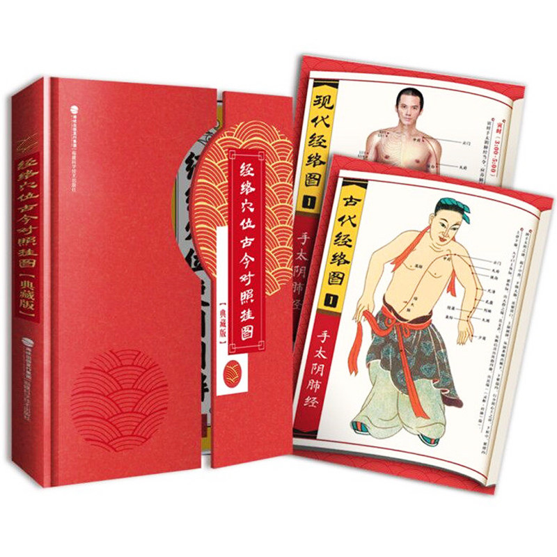 经络穴位古今对照挂图精装典藏版 真人照片人体经络穴位标准使用大图册董氏奇穴穴位挂图中医针灸取穴按摩推拿保健养生书籍