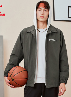 乔丹男梭织厚外套2025年冬季新款加绒风衣商场同款QDAFD3261061B