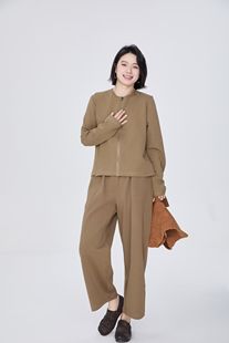 百搭休闲宽松显瘦圆领拉链卫衣女656 时尚 ZBY原创2026年春季 新款