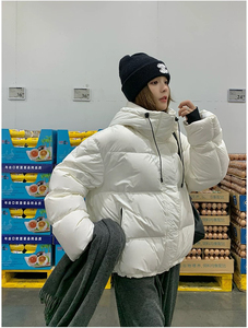 专柜加厚泡芙羽绒服女冬2024新款小个子超好看爆款90白鸭绒面包服