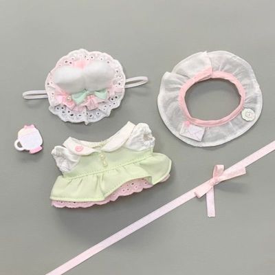 10cm娃衣新品午后茶话会“兔子大小姐”棉花娃娃换装裙子衣服原创