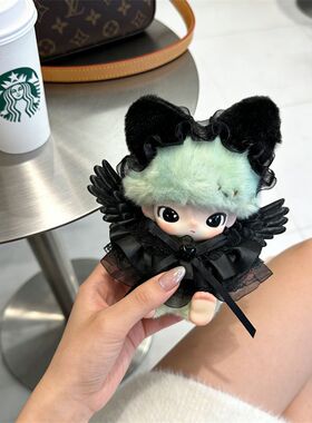 Dimoo新生日记娃衣潮玩公仔替换装dimoo衣服黑色天使娃衣可爱超萌