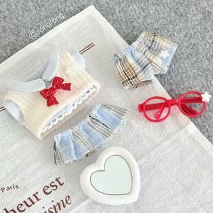 10cm娃衣新品“优等生”棉花娃娃衣服替换装原创可爱超萌无属性