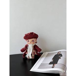 Molly积极入冬baby molly可爱娃衣着替玩偶衣服套装酒红莓果娃衣