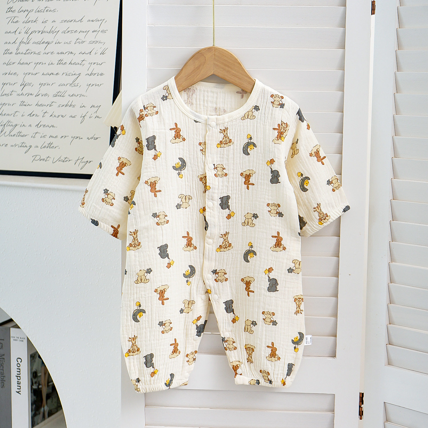 婴幼儿连体衣春秋夏纯棉纱布新生衣服透气家居服睡衣宝宝哈衣爬服,童装/婴儿装/亲子装,连身衣/爬服/哈衣,淘宝优惠券,粉丝福利购,淘宝优惠卷