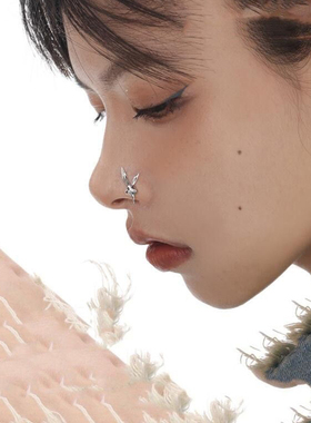玩物制造 S2925纯银鼻夹鼻环 无需打孔就可佩戴 自加分敲黑板