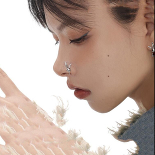 玩物制造 S2925纯银鼻夹鼻环 无需打孔就可佩戴 自加分敲黑板