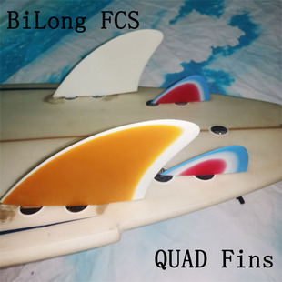 QUAD 小后鳍 Fish plate Fins BiLong 冲浪板尾鳍大前鳍 FCS