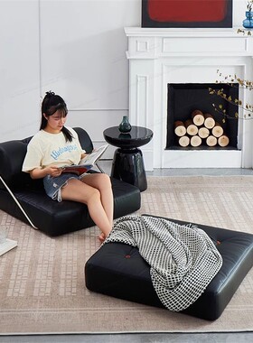 TAJT塔吉模块组合经典单人豆腐块客厅阳台小户型懒人皮艺沙发床