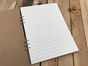 俄文本俄语本俄文书法练习本俄文练习纸可拆卸笔记本活页替芯线圈