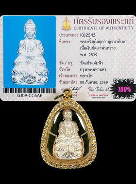 泰国特色正品保证山卡拉扬2539如来药师银质意大利钻壳附萨玛空卡