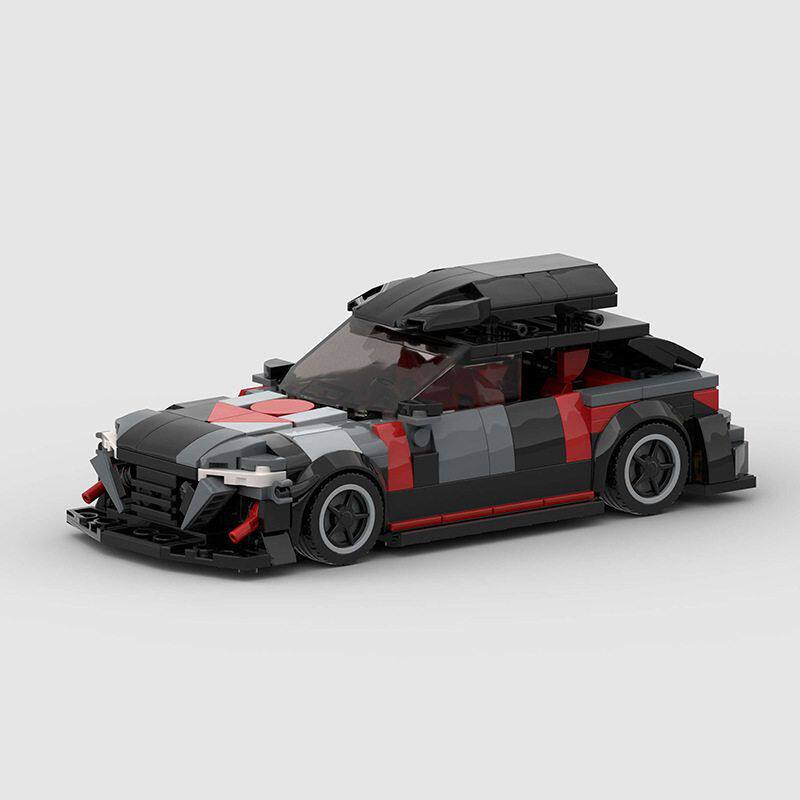 奥迪RS6跑车moc积木汽车模型