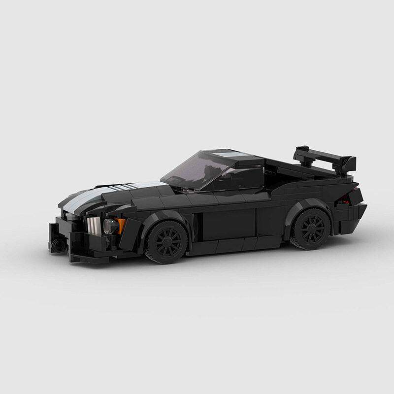 野马GT500儿童玩具积木赛车模型