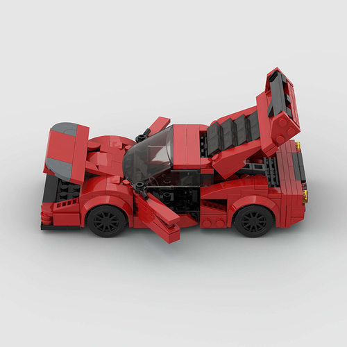 法拉利F50汽车模型moc积木