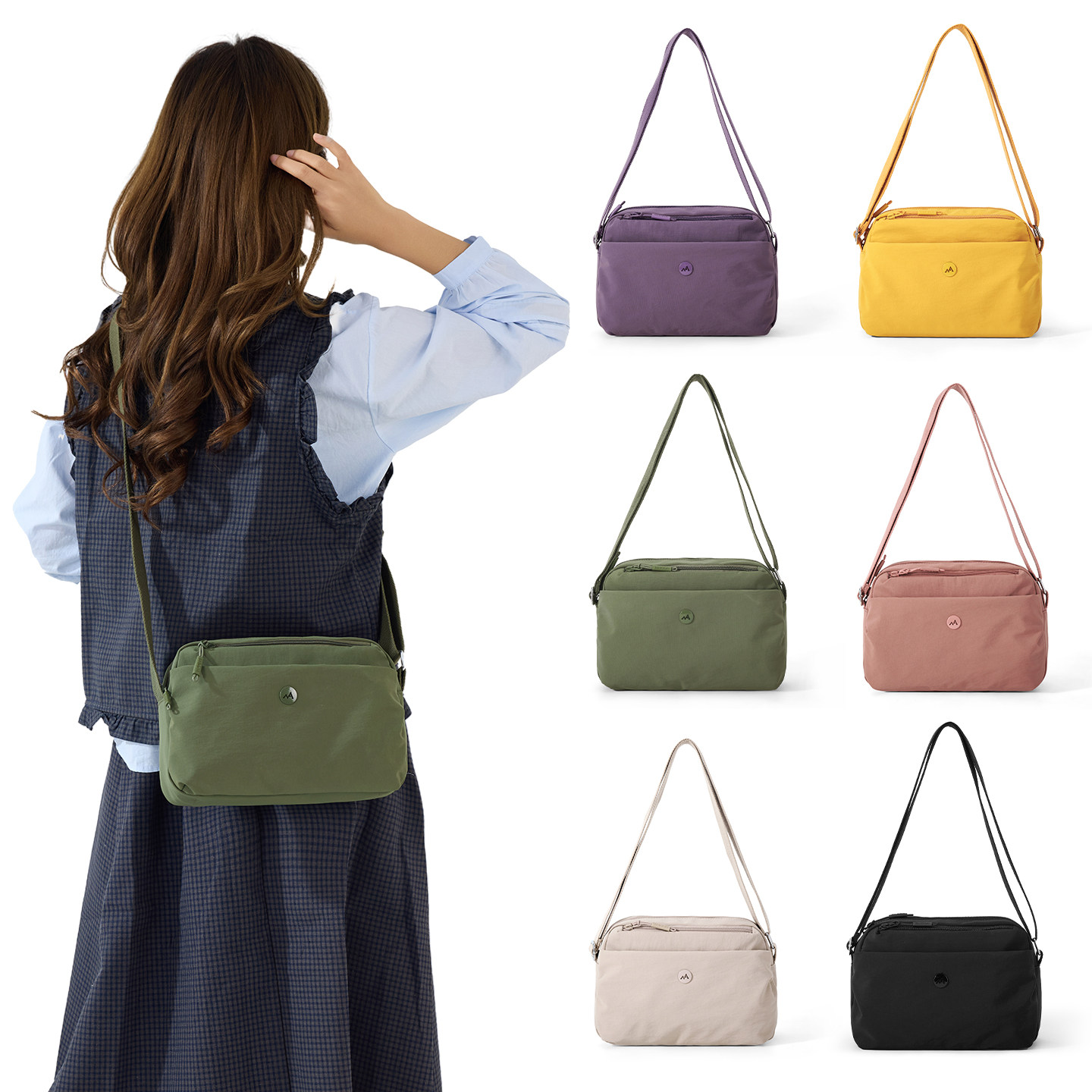 轻便帆布手机包女迷你小包包新款百搭牛津布休闲女士单肩斜挎小包