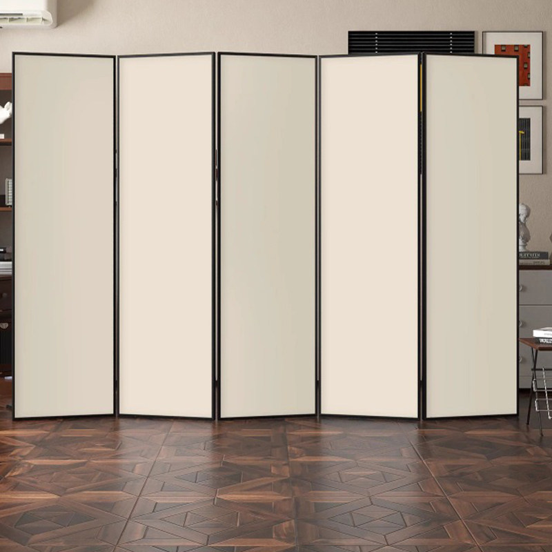 现代简约奶油风屏风隔断酒店客厅玄关折叠移动入户卧室办公室遮挡