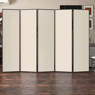 现代简约奶油风屏风隔断酒店客厅玄关折叠移动入户卧室办公室遮挡