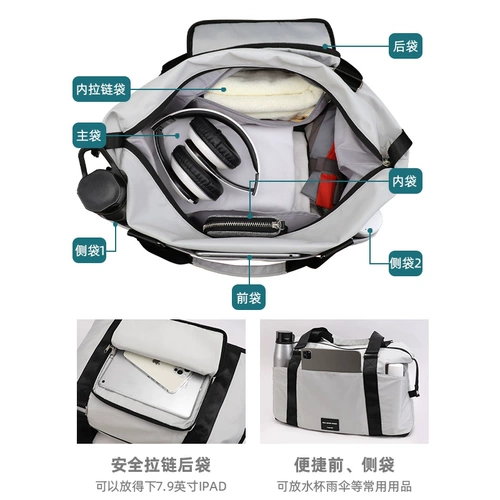 Вместительная и большая сумка для путешествий, сумка через плечо, система хранения, багажный портативный чемодан