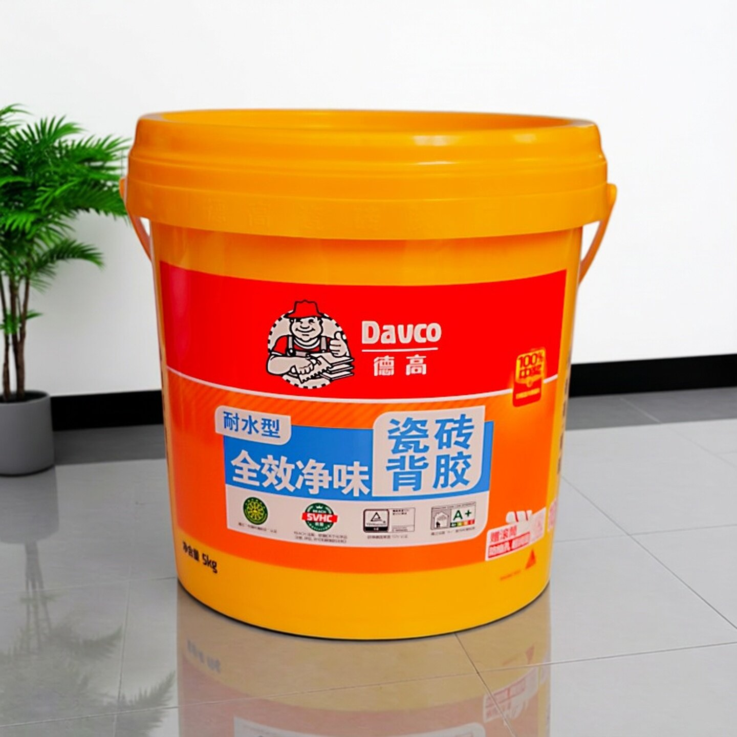 德高瓷砖背胶全效单组份渗透型粘接剂瓷砖界面剂涂胶5kg背涂胶泥图片