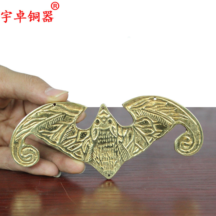 黄铜蝙蝠动物类浮雕工艺品摆件