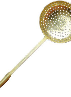 纯铜漏勺黄铜勺子工艺品摆件