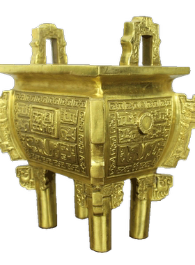 宇卓铜器纯铜鼎黄铜桌面压铸四足