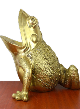 黄铜金蟾工艺品摆件家居装饰