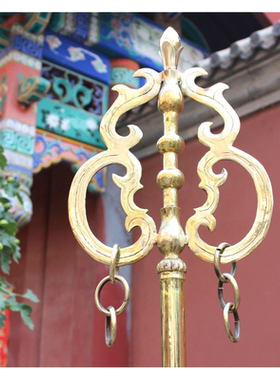 宇卓铜器纯铜黄铜工艺品禅杖