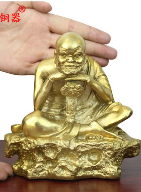 十八黄铜工艺品伏虎罗汉