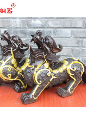宇卓铜器黄铜貔貅摆件工艺品