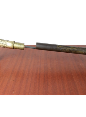 宇卓铜器 纯铜龙头拐杖黄铜拐棍二人夺拐杖未开刃工艺品摆件