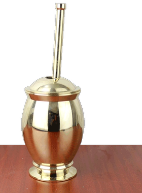 黄铜捣药罐亮面摆件工艺品