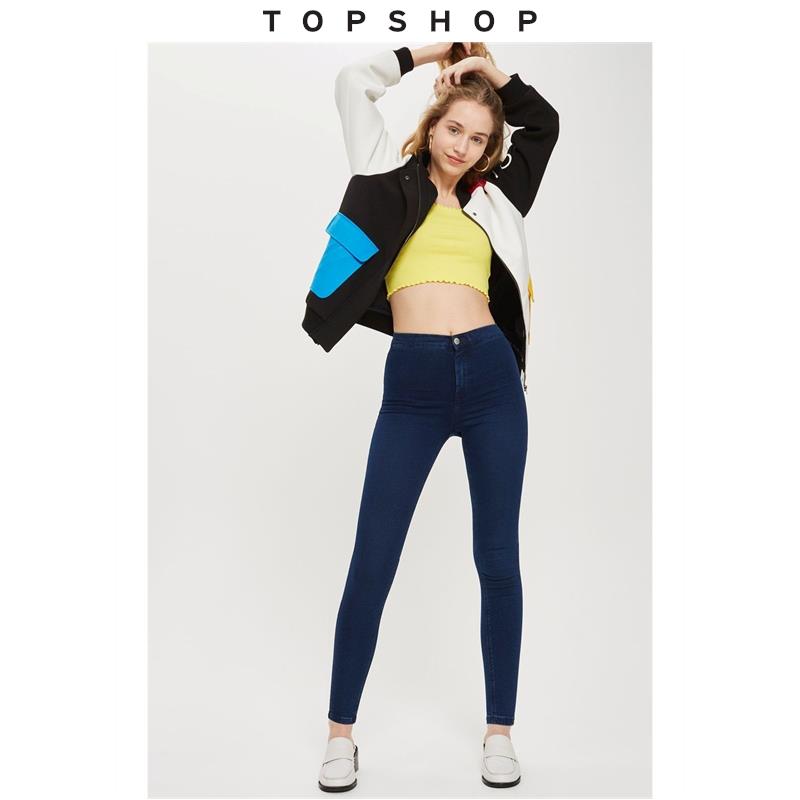 TOPSHOP JONI高腰版夏日薄款牛仔蓝色高弹女士牛仔裤02J04MIND