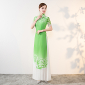 奥黛改良版 越南正宗民族风服饰旗袍秀走秀演出服女 旗袍2025年新款