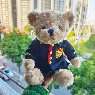 法官小熊可爱泰迪熊娃娃制服公仔单位礼品礼物大号法官小熊玩偶