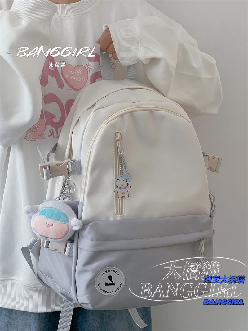 BIG ORANGE CAT JAPANESE INS RETRO WILD BACKPACK FEMALE COLLEGE STUDENTS HIGH SCHOOL STUDENTS JUNIOR HIGH SCHOOL STUDENTS BACKPACKS CASUAL SCHOOL BAGS