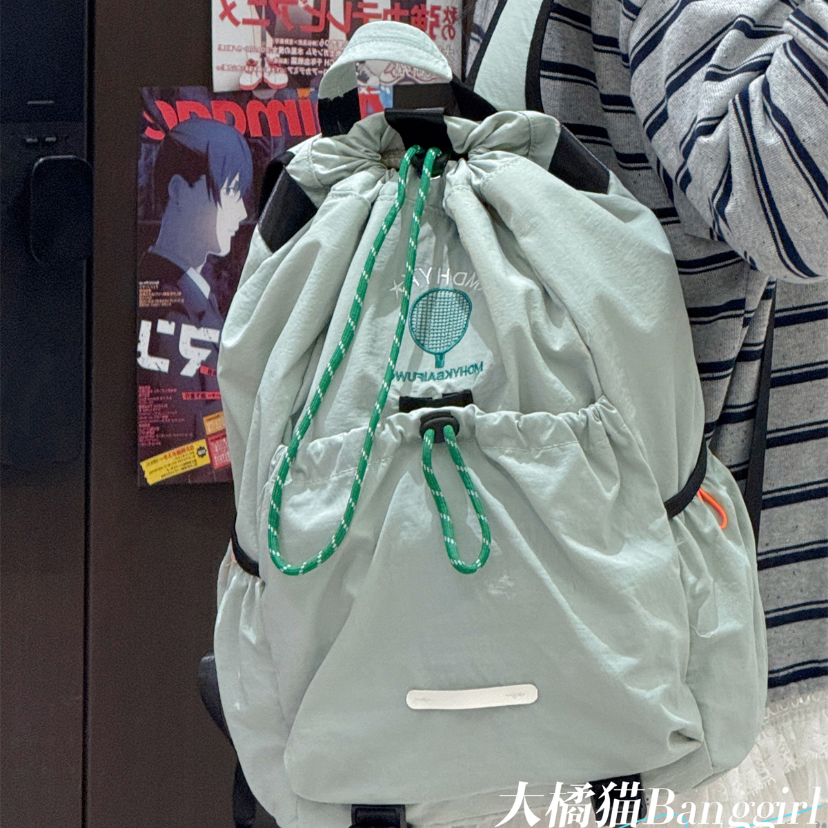 韩版山系轻便羽毛球背包户外包网球拍包男女书包运动游泳包双肩包