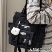 工装 潮流复古斜挎包男休闲日系大容量单肩包女学生上课补习手提袋