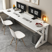 双人电脑桌台式 机械臂电竞桌 家用简易书桌出租屋学习写字桌可安装