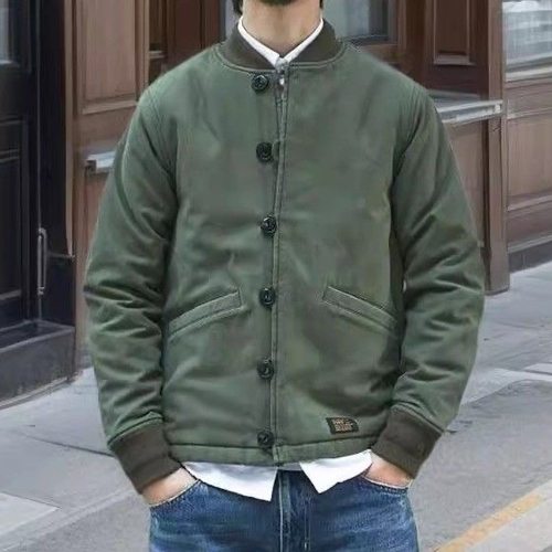 YIYJANGDE复古百搭棉衣军绿