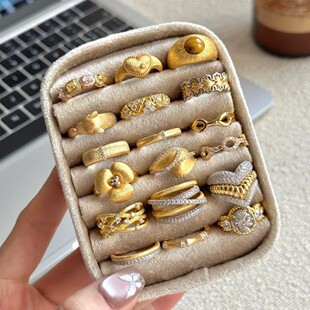 中古风s925纯银锆石拉丝戒指女轻奢百搭小众设计不掉色高级感指环