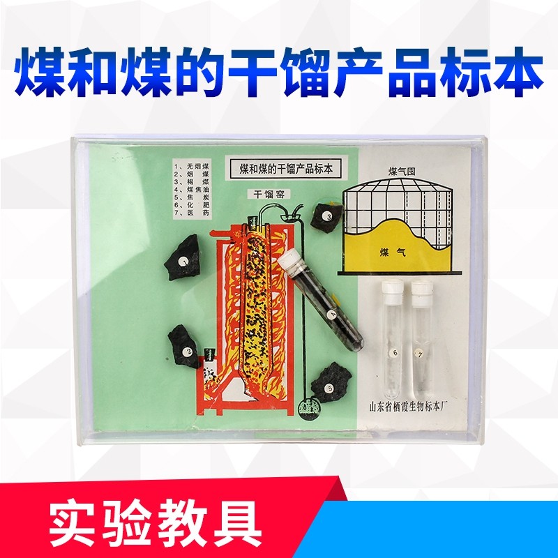 煤和煤的干馏标本 教学实验器材 小学 初高中实验器材 教学器材