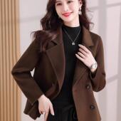 妈妈洋气休闲西装 新款 呢子大衣 毛呢外套女士2024秋冬装 高级感短款