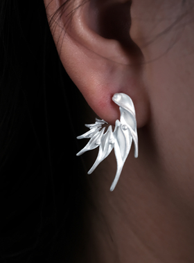 Nemo饰界原创纯银耳钉耳夹高级感气质女小众设计925银饰定制首饰