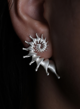 Nemo饰界原创纯银耳钉耳夹高级感气质女小众设计925银饰首饰定制