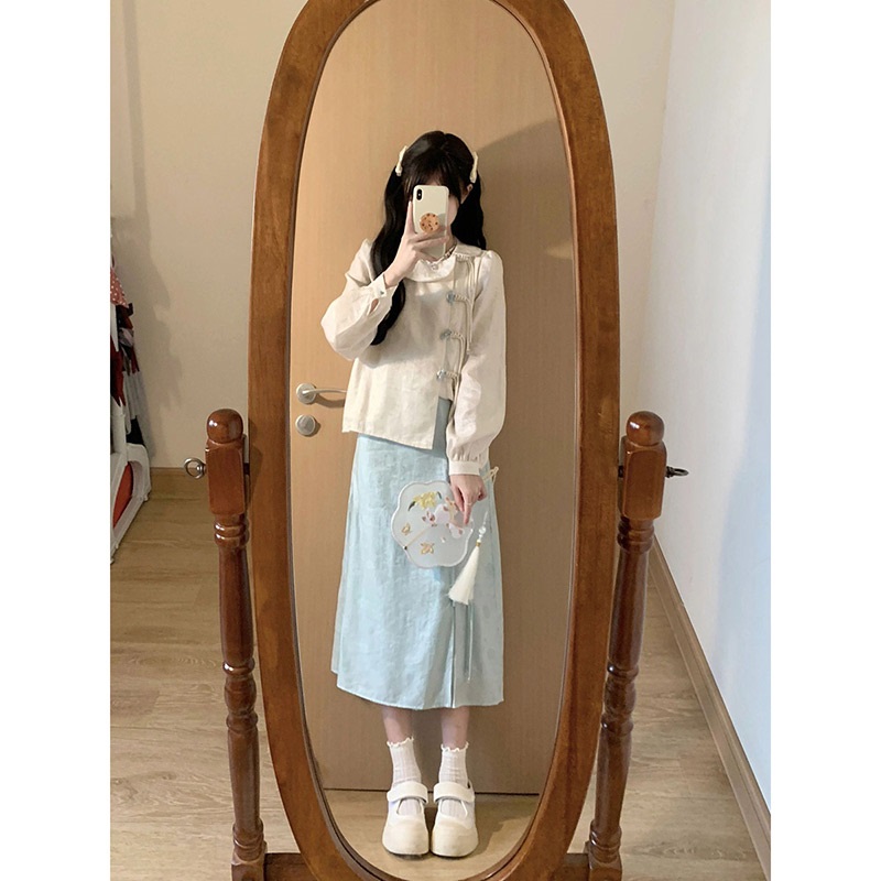 国风少女绝美新中式汉服套装穿搭