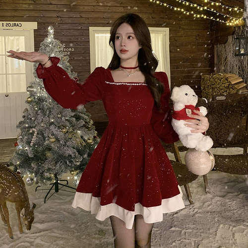甜心辣妹氛围感布灵圣诞裙子穿搭