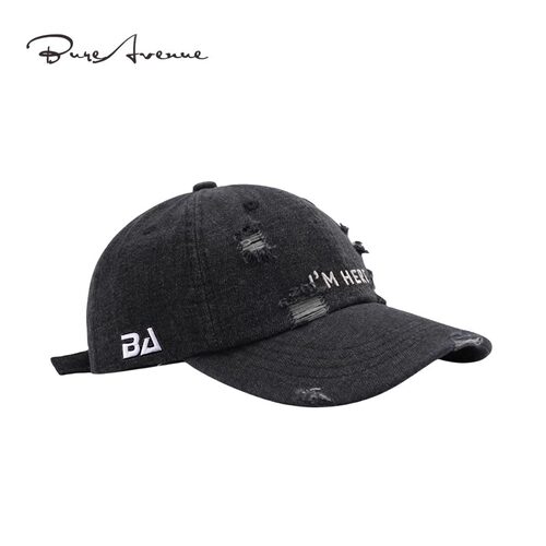 【官方正品】Bure Avenue春夏破洞牛仔布棒球帽子防晒鸭舌帽男女